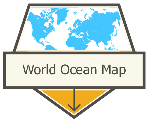 Map of Major Oceans and Seas