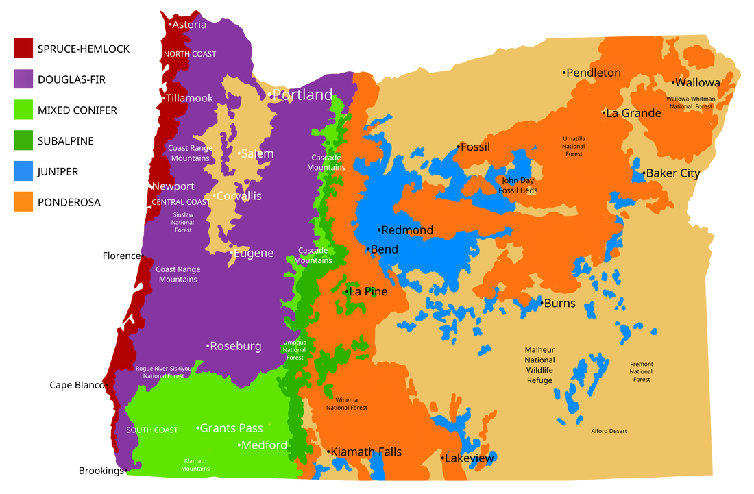 Oregon Forest Map