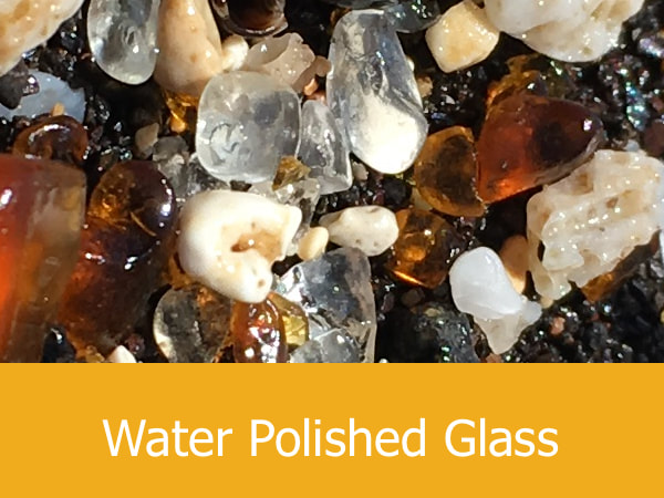 Water polished glass